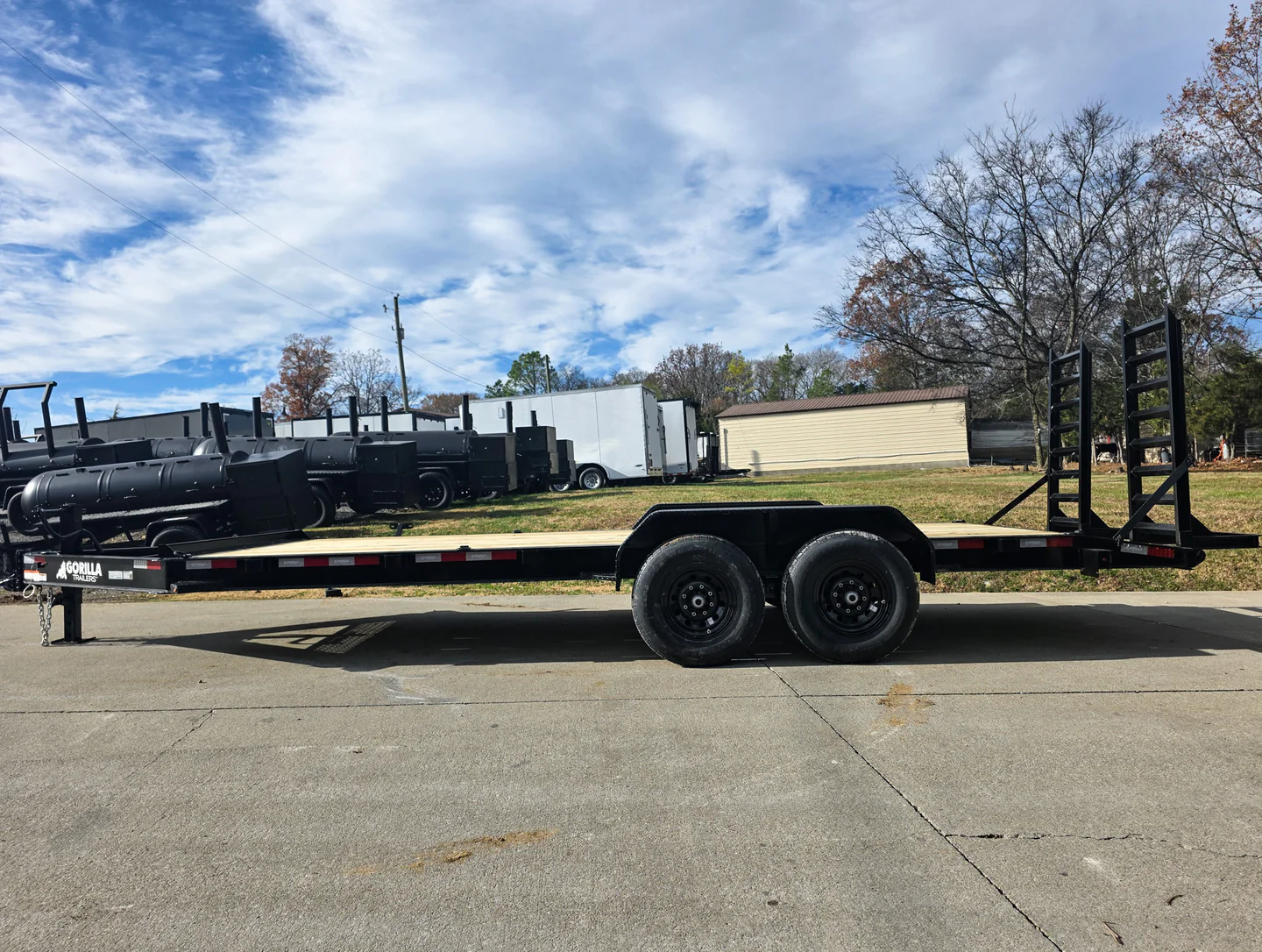 Flat Deck Equipment Trailer Tandem Axle